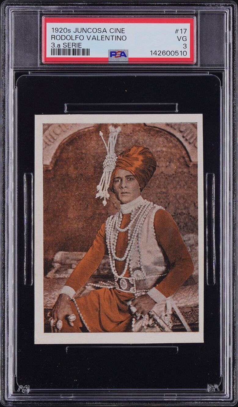 ONLY ONE GRADED 1920s Juncosa Rudolph Valentino Spanish Chocolate Card PSA 3